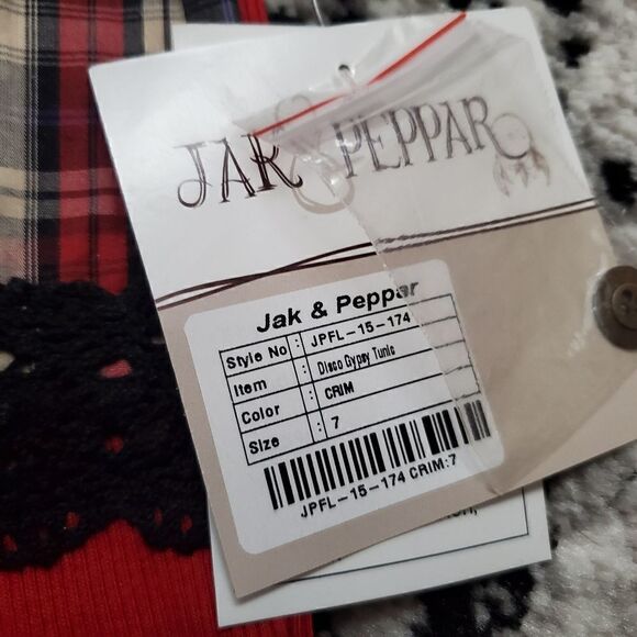 Jak & Peppar Girls Crimson Disco Gypsy Long Sleeve Top - Size 7 - Picture 3 of 4